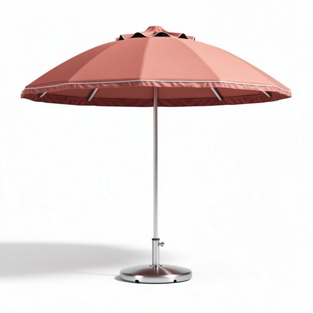 Houten parasol oranje 250 x 250 x 250cm voor buitengebruik