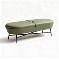 groene leren bank met metalen onderstel afmetingen 120 x 50 x 45cm