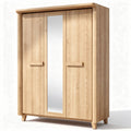 Houten kast met spiegel 80 x 40 x 180cm voor opbergruimte en organisatie