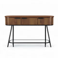 Houten console tafel met 3 lades en metalen poten 120 x 40 x 80cm